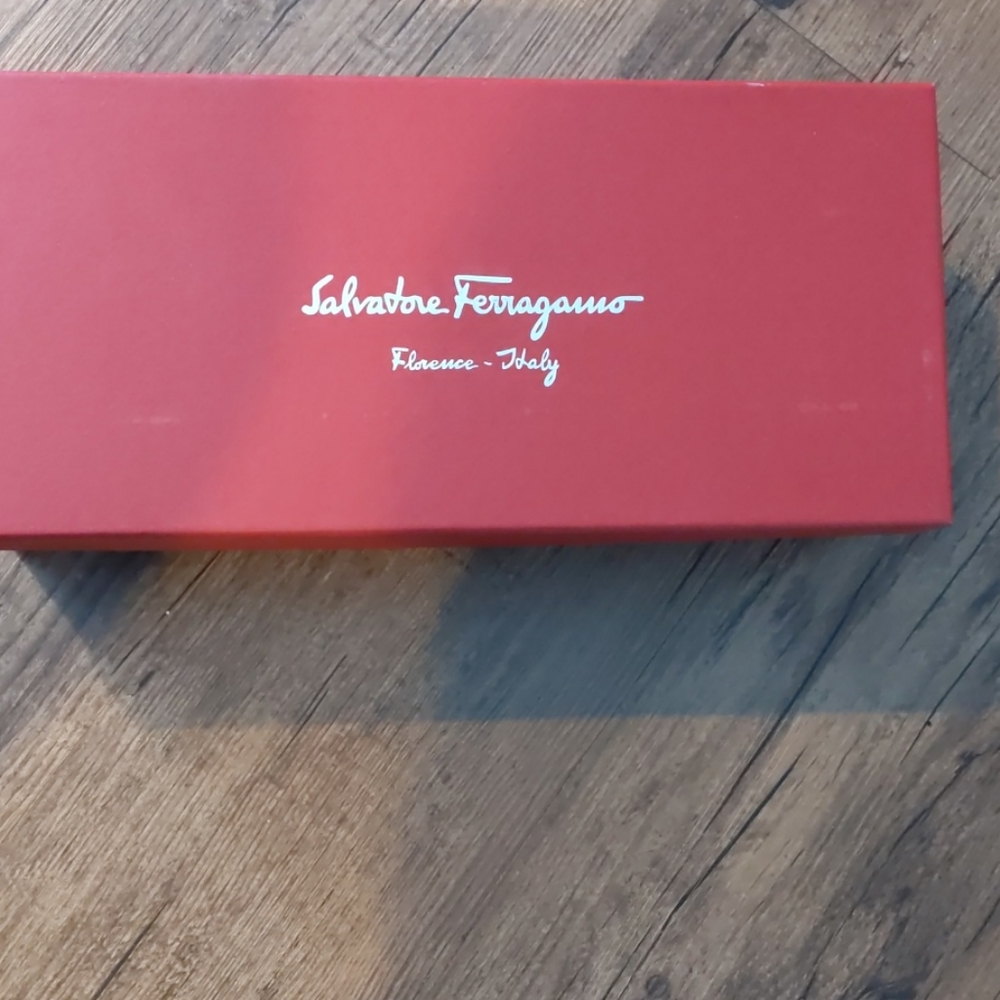 Empty Salvatore Ferragamo shoe box